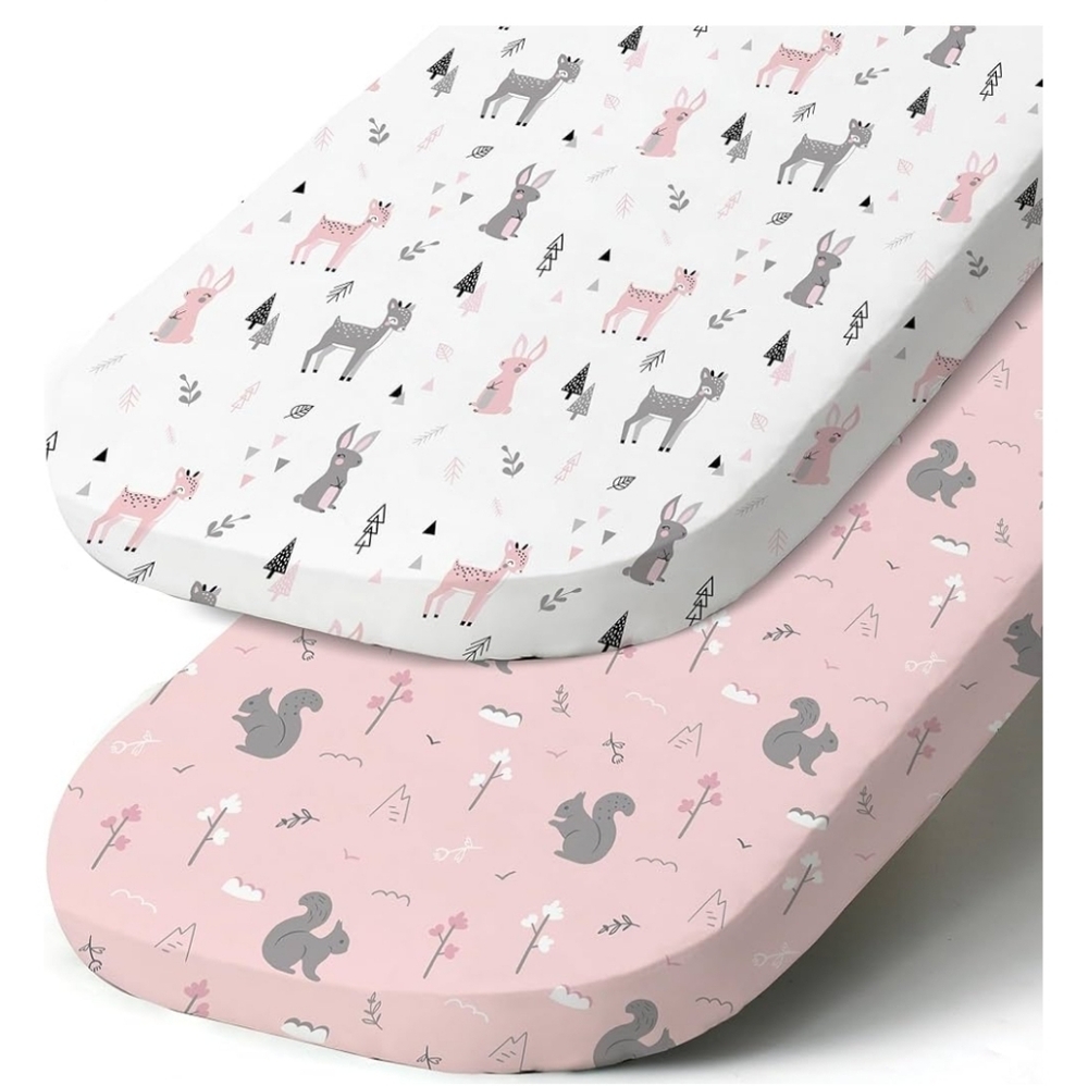 BROLEX Bassinet Cradle 2ct Stretch Knit Sheet Set NWT